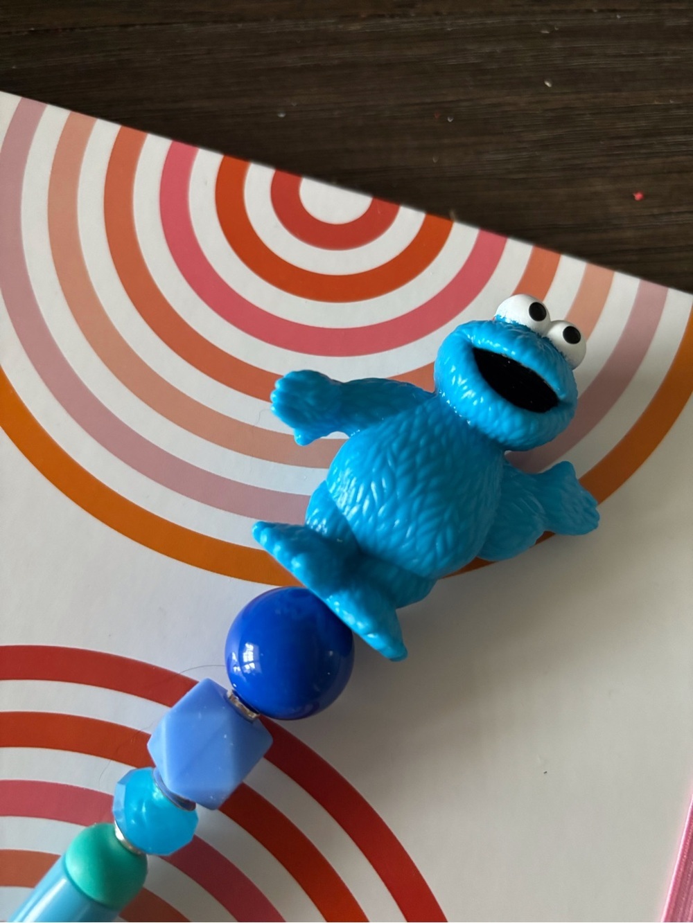 Sesame Street: Cookie Monster handmade beaded pen